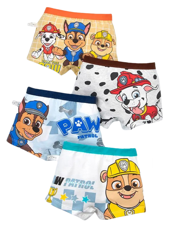 Pack of 4 Paw Patrol Cotton Boxers