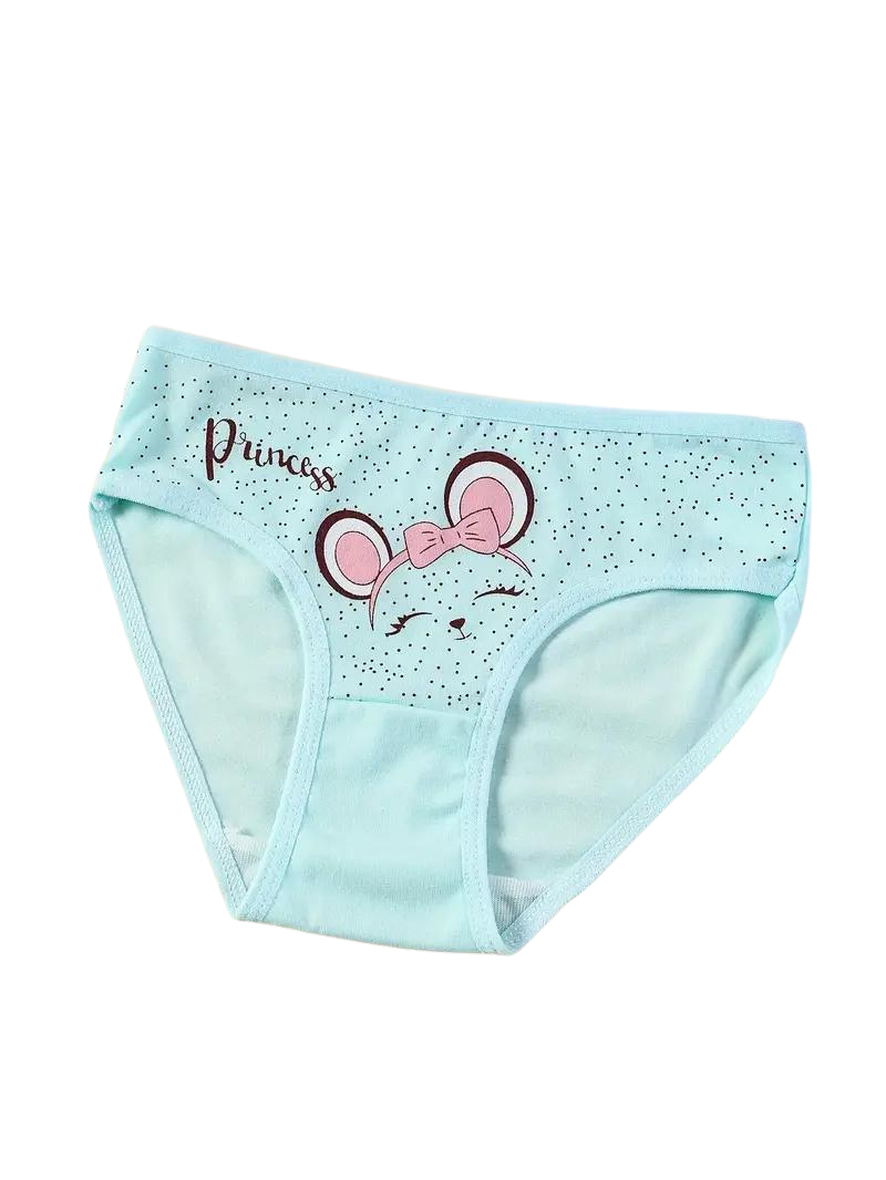 Pack of 10 Cotton Briefs with Princess Prints