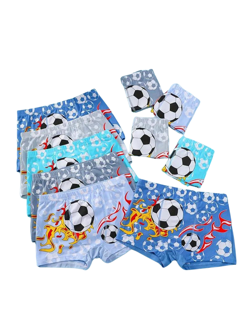 Pack of 10 Comfortable Football Print Briefs