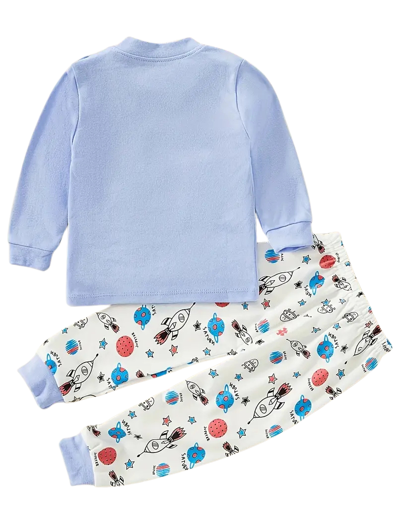 2-Piece Pyjamas with Vehicle Pattern for Boys