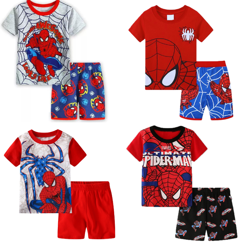 Pack of 4 Spider-Man Cotton Pyjamas for Children