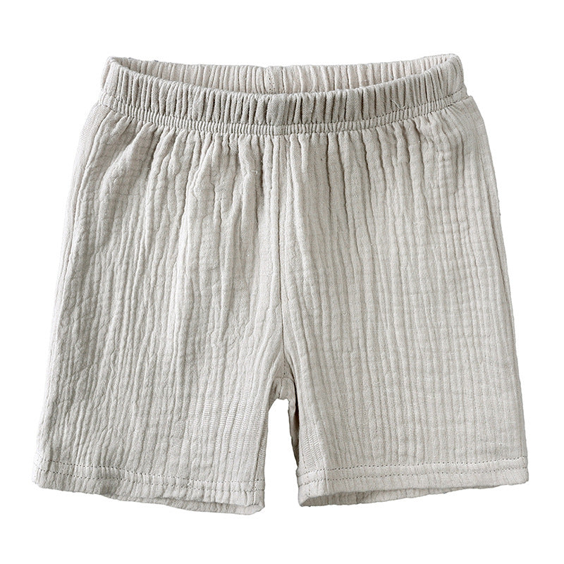 Ensemble d’Été en Lin pour Enfants – Beige Naturel