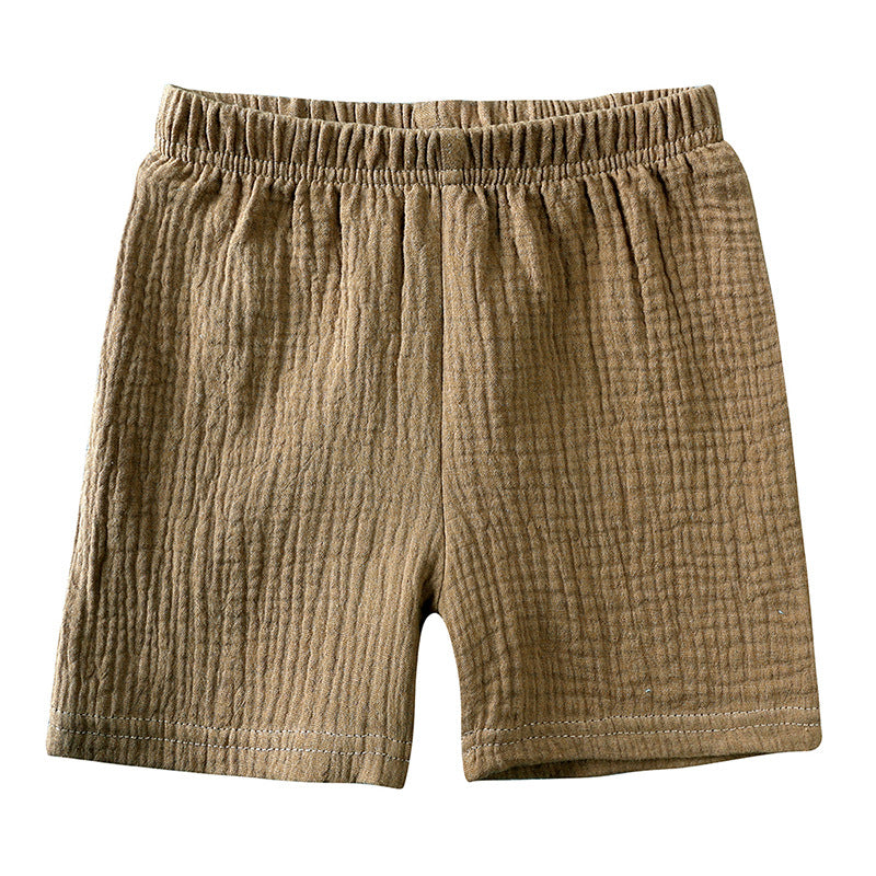 Ensemble d’Été en Lin pour Enfants – Marron Sable