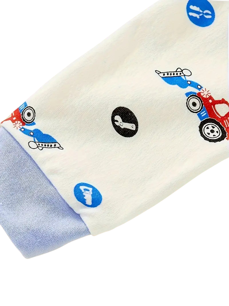 2-Piece Pyjamas with Vehicle Pattern for Boys