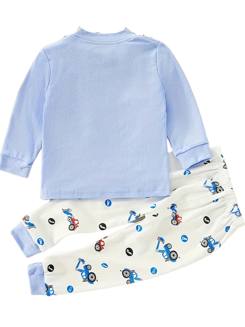 2-Piece Pyjamas with Vehicle Pattern for Boys