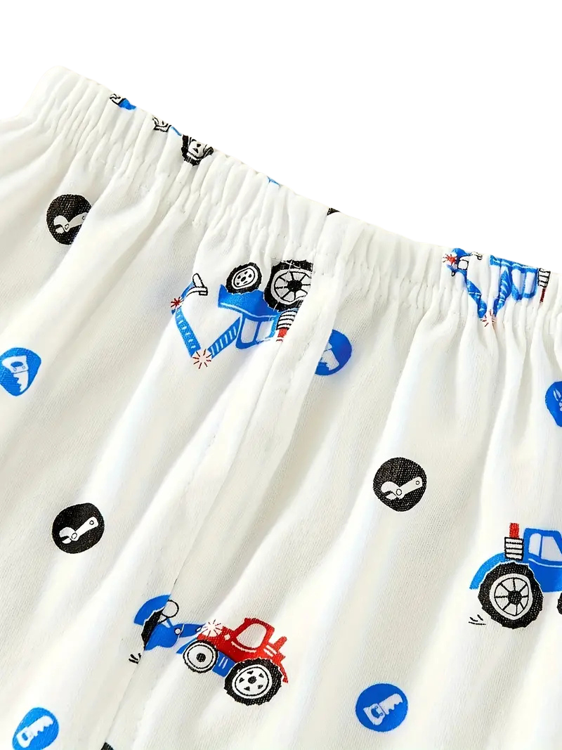 2-Piece Pyjamas with Vehicle Pattern for Boys