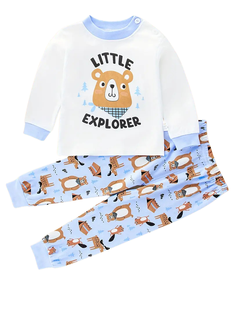 2-Piece Pyjamas with Vehicle Pattern for Boys