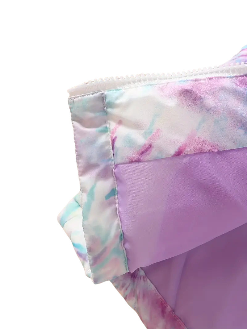 Colorful Tie-Dye Quilted Vest for Girls