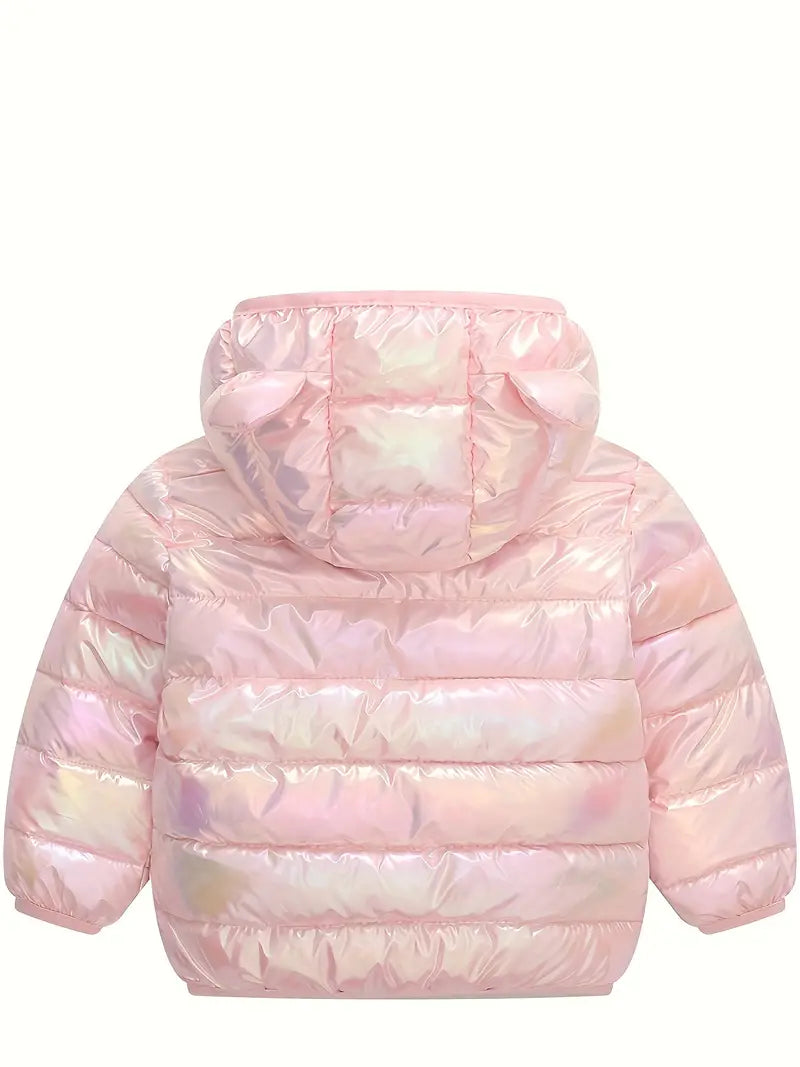 Warm Hooded Coat with Laser Pattern for Babies