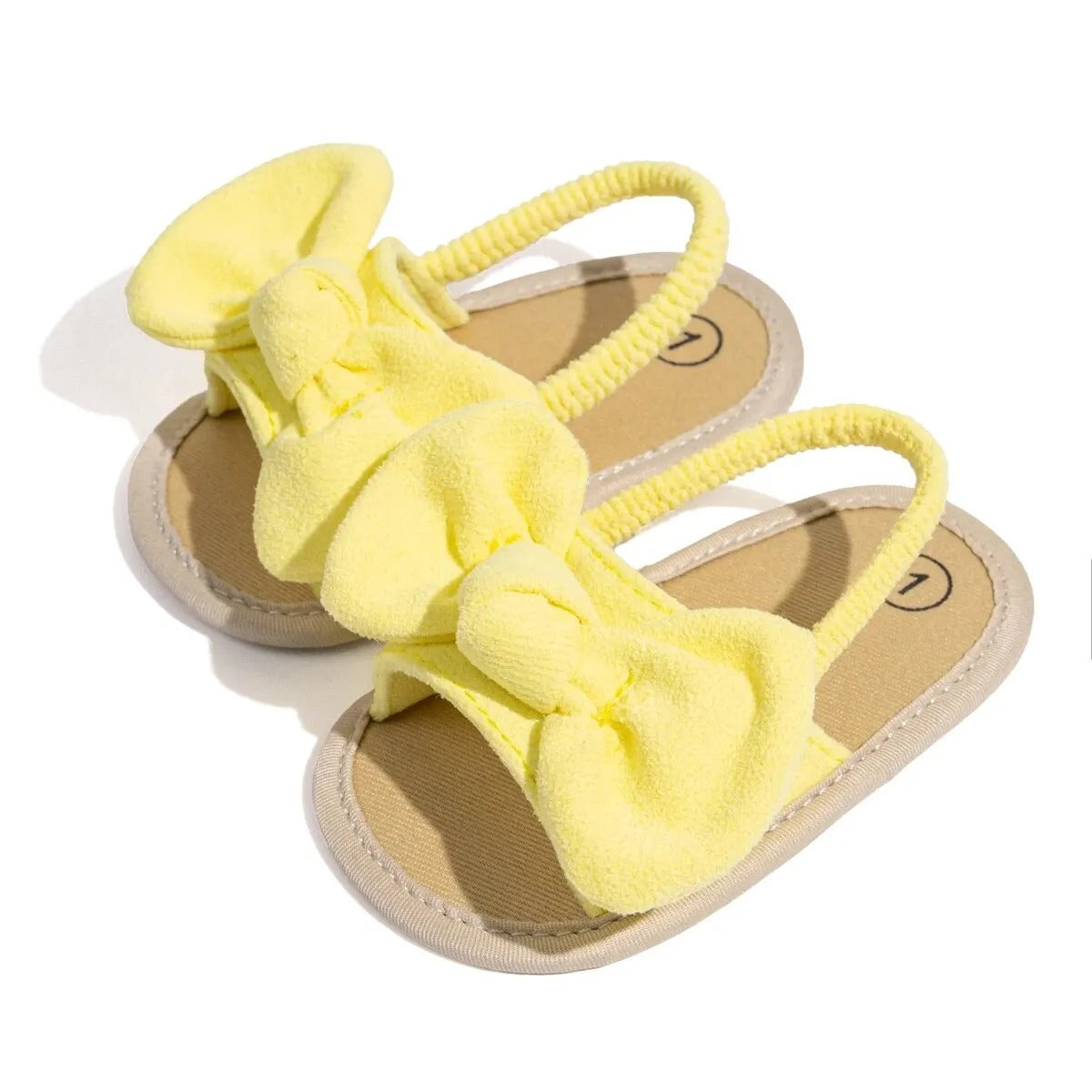 Sandales Bébé à Nœud en Jaune