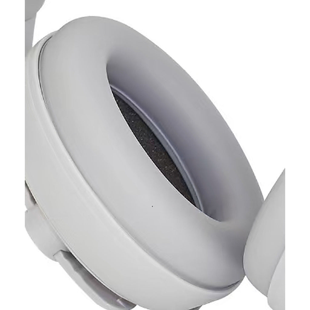 Inside the ear cup of the ear defenders: dense foam core, no electronics