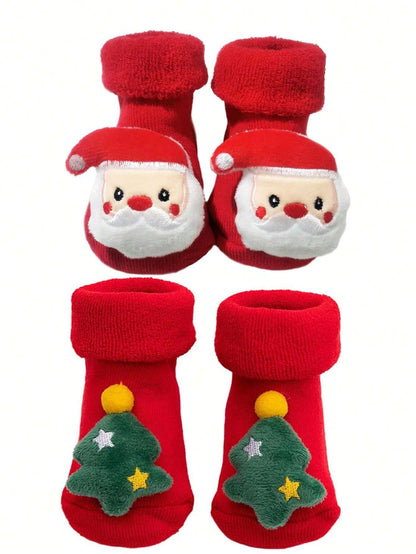 CHAUSSETTES ÉPAISSES ANTIDÉRAPANTES DE NOËL ENFANT