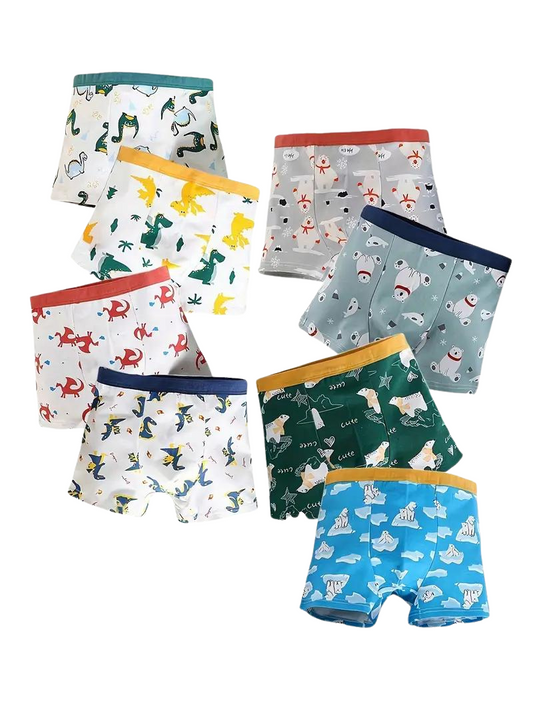 Pack de 8 Culottes avec Imprimés d'Animaux