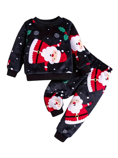 Pyjama en Flanelle de Noël pour Garçons et Filles