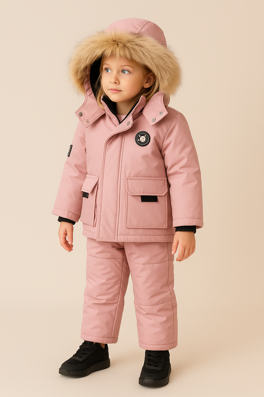 Kids Padded Waterproof Winter Set Pink