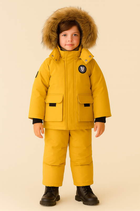Kids Padded Waterproof Winter Set Yellow