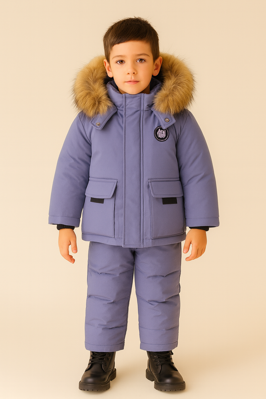 Kids Padded Waterproof Winter Set Blue