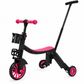 Pink Cubbie 4 in 1 kids tricycle with the parent push handle fitted