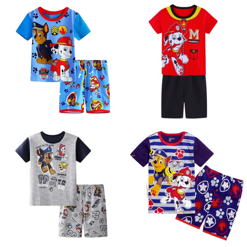 Pack de 4 Pyjamas en Coton pour Enfants Pat'Patrouille