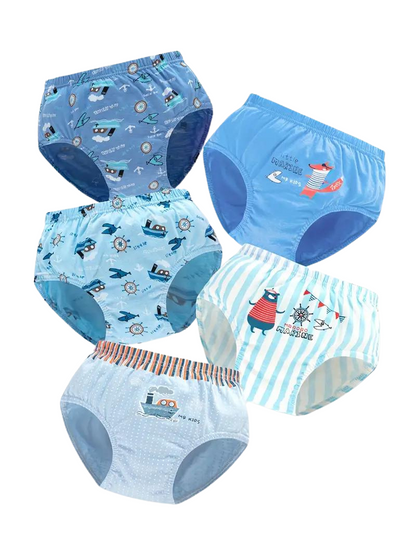 Pack de 5 Culottes en Coton avec Imprimés Club Nautique