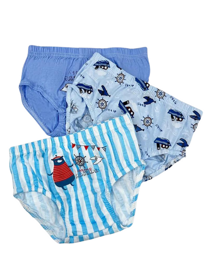 Pack de 5 Culottes en Coton avec Imprimés Club Nautique