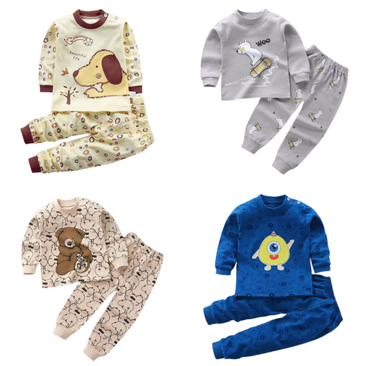 Pack de 4 Pyjamas en Coton Enfant Mi-Saison