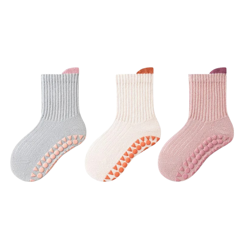 Pack de 3 Chaussettes Antidérapantes pour Enfant