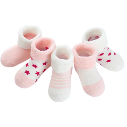 Pack de 5 Chaussettes Chaudes pour Bébés