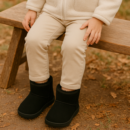 Boots in Cotton – Camel and Black