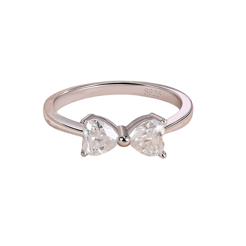 Double Heart Ring in 925 Silver