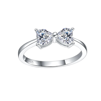 Double Heart Ring in 925 Silver