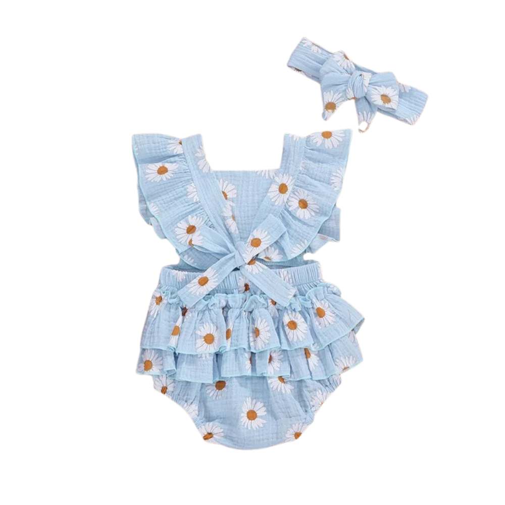 Ensemble d’Été pour Bébé Fille Bleu