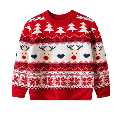 Reindeer Christmas Sweater Red