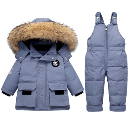 Kids Padded Waterproof Winter Set Blue