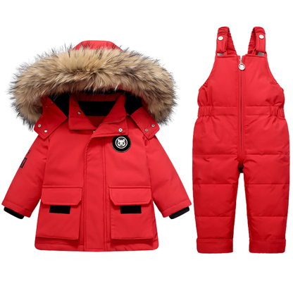Kids Padded Waterproof Winter Set Red