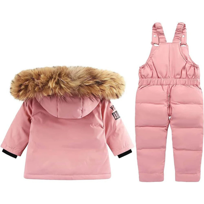 Kids Padded Waterproof Winter Set Pink