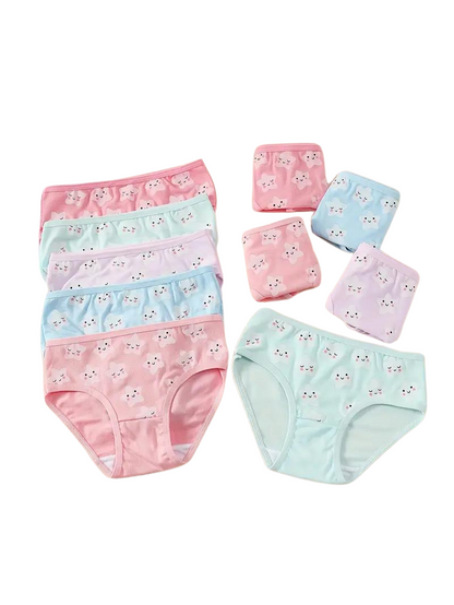 Pack de 10 Culottes en Coton pour Filles avec Imprimés D'Étoiles