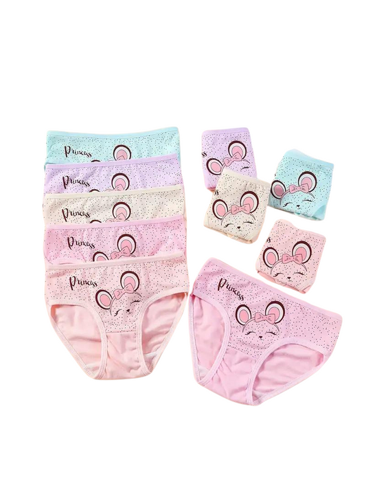 Pack de 10 Culottes pour Filles avec Imprimés de Princesses