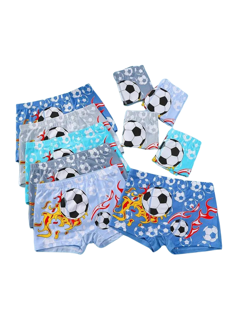 Pack de 10 Culottes Confortables avec Imprimé de Football