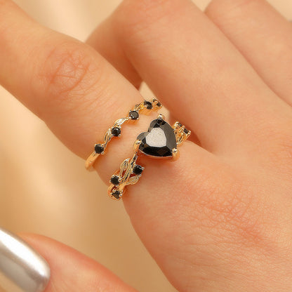 Heart Zircon Ring