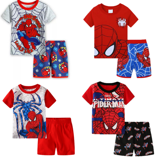 Pack de 4 Pyjamas en Coton pour Enfants Spider-Man