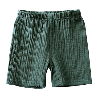 Ensemble d’Été en Lin pour Enfants – Vert Foncé