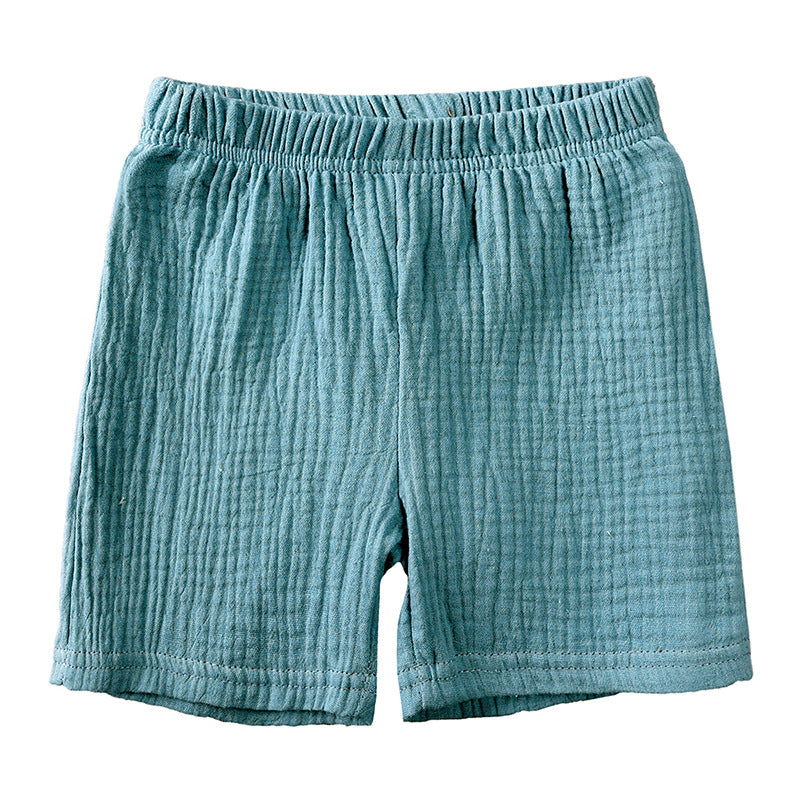 Ensemble d’Été en Lin pour Enfants – Bleu Doux
