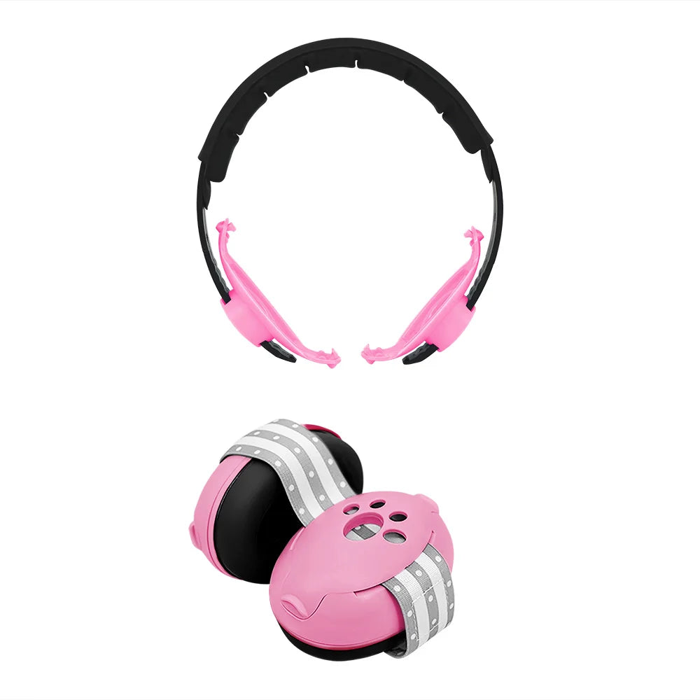 2 in 1 baby ear defenders in pink