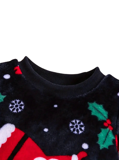 Pyjama en Flanelle de Noël pour Garçons et Filles