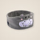 Grey hippo kids headband headphones in soft fleece
