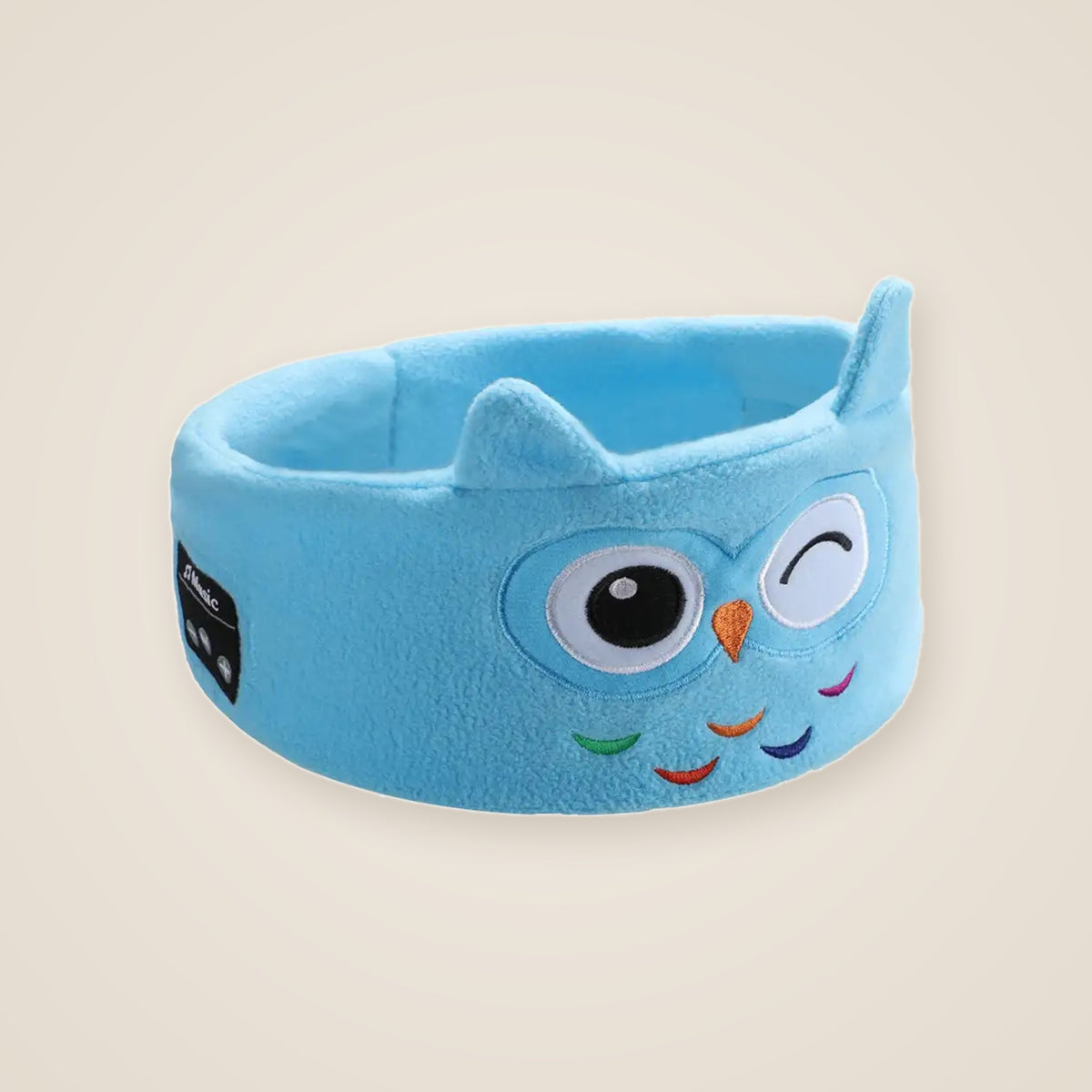 Blue owl kids headband headphones in soft fleece