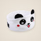 White panda kids headband headphones in soft fleece