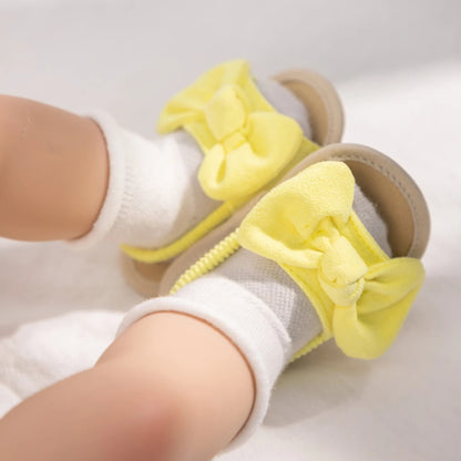 Sandales Bébé à Nœud en Jaune